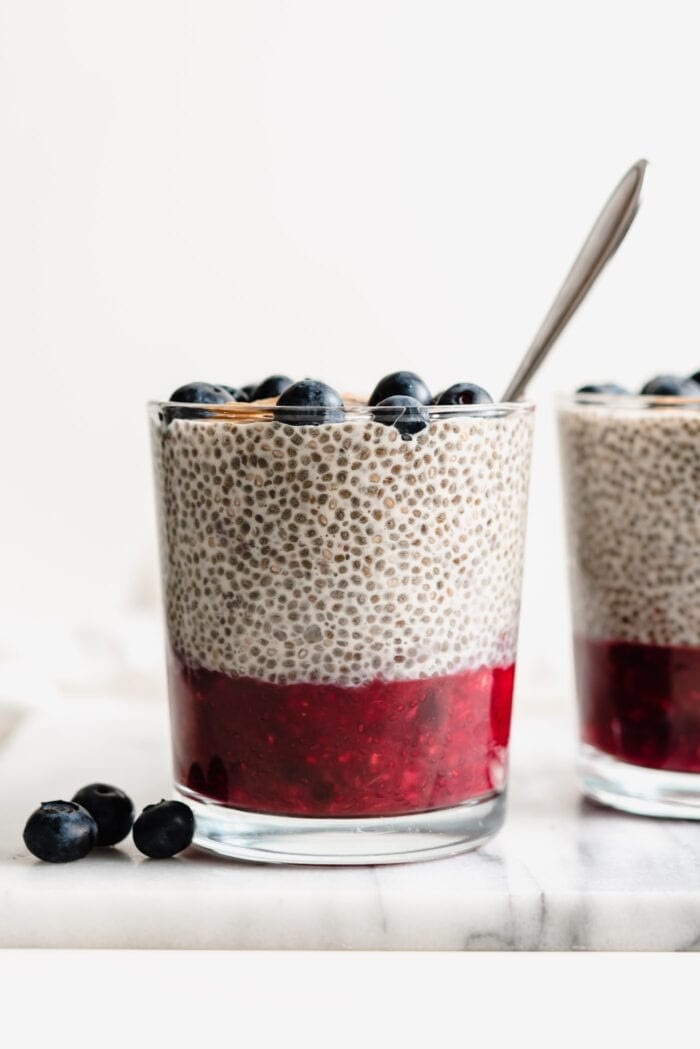 Peanut Butter Jelly Chia pudding