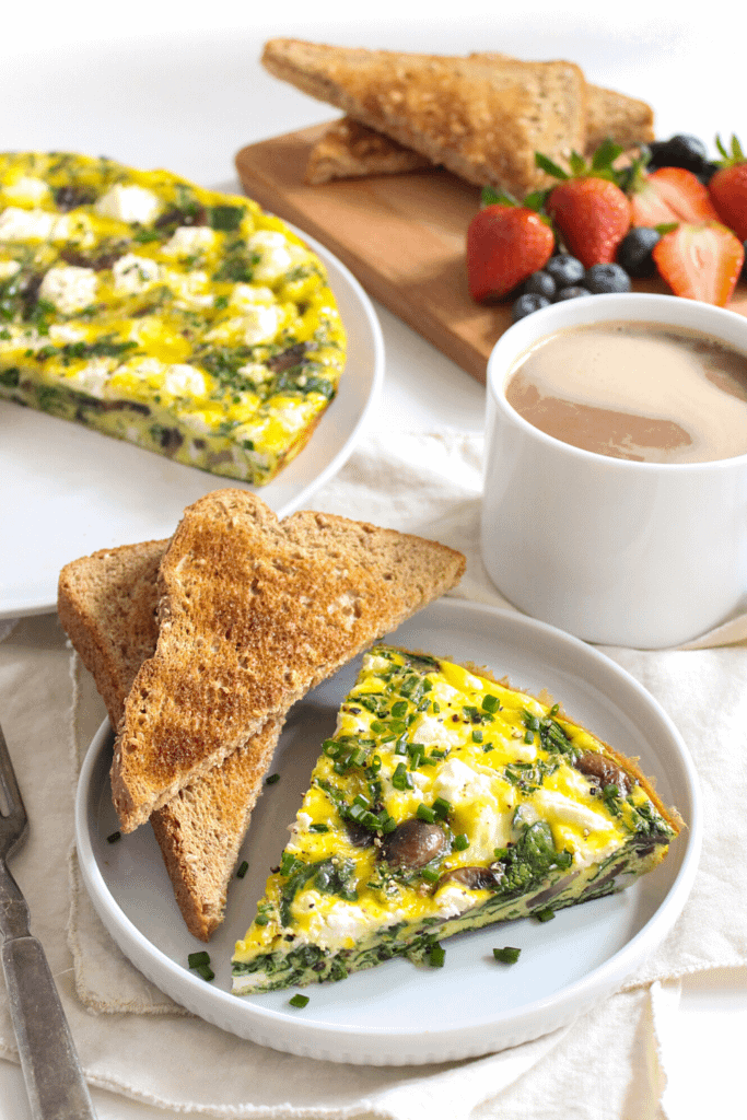 Goat Cheese Frittata with Spinach