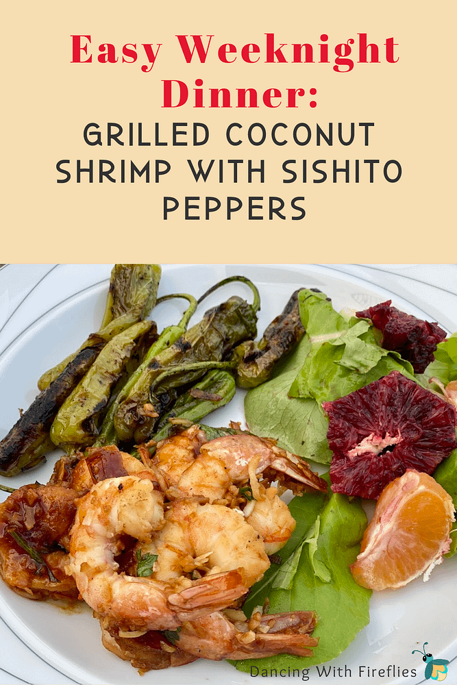 Grilled Shrimp with Shishito peppers