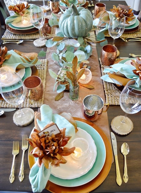 copper thanksgiving table