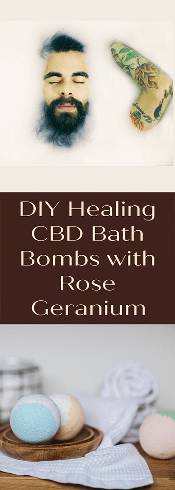 DIY Healing CBD Bath Bombs with Rose Geranium 
