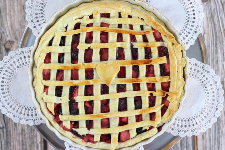 Apple Cherry Lattice Pie