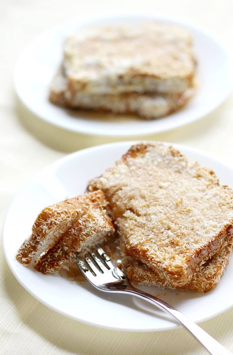 Air Fryer Toasted Coconut French Toast (Gluten-Free, Vegan)