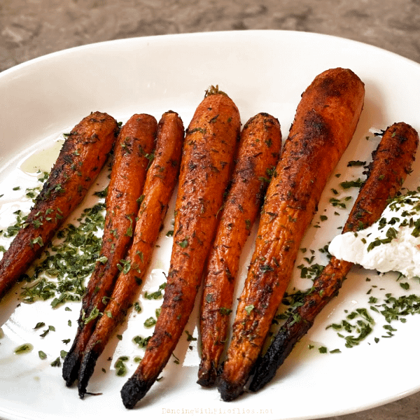 Served with charred carrots