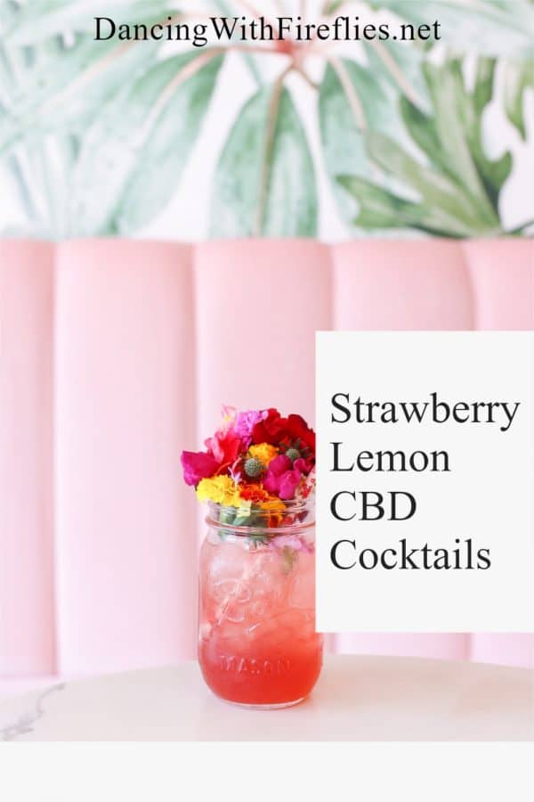 Strawberry Lemon CBD Cocktails